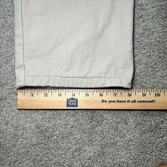 LL BEAN Pants Flannel Lined 34x29 Chinos Natural Fit - Picture 5 of 6